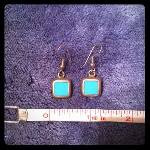 Turquoise and sterling silver earrings